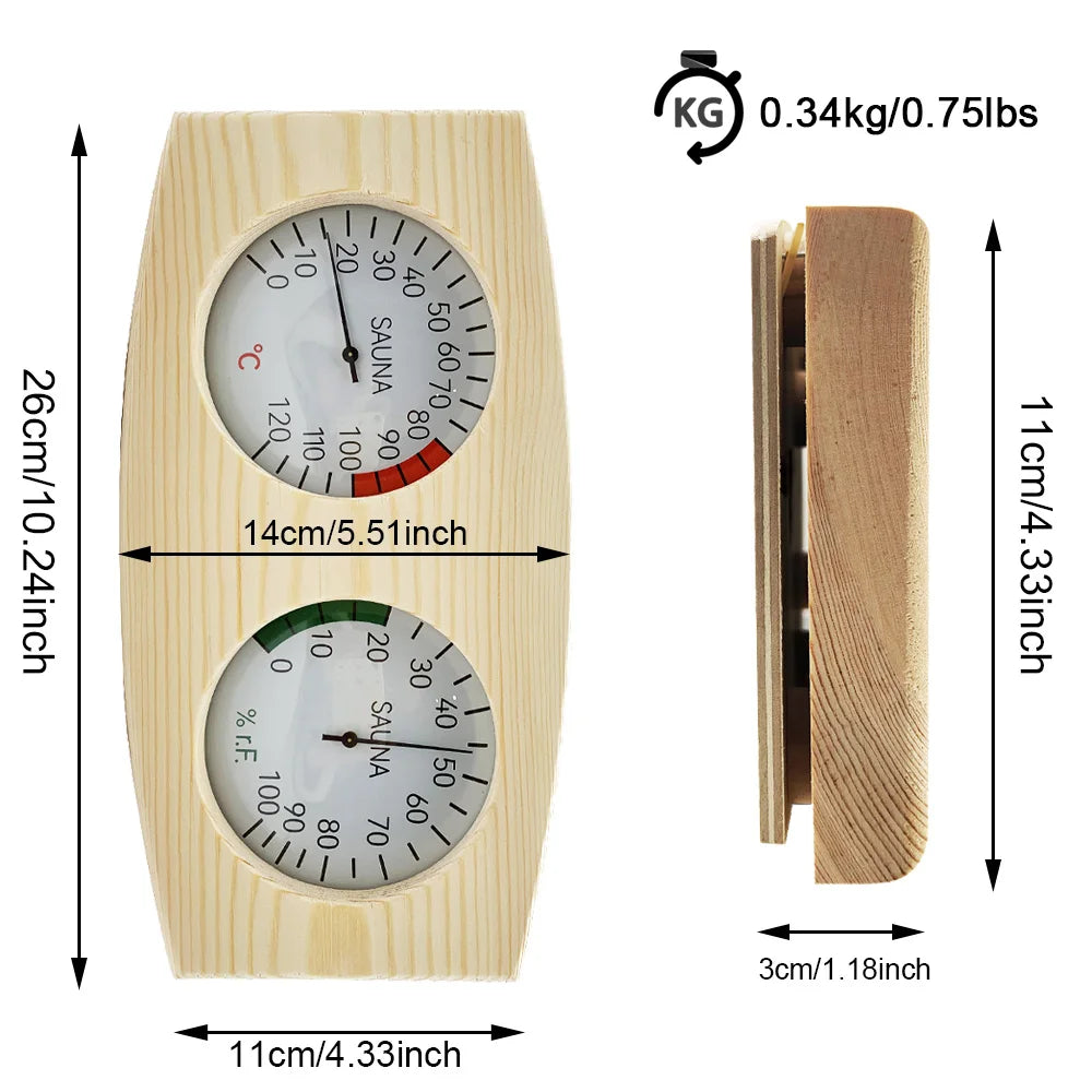 Sauna Dedicated Weat Box Accessories Wooden Sauna Thermometer Sauna