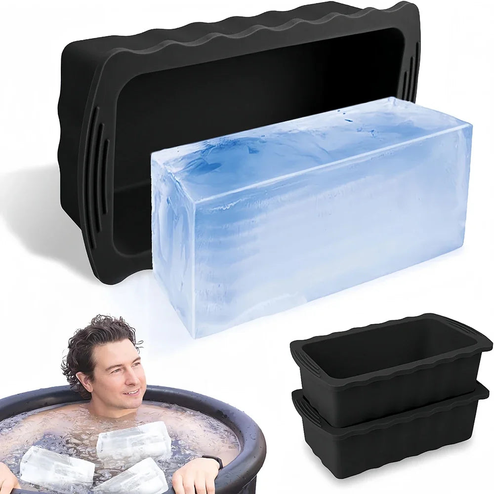 1/3/5PCS Ice Cube Mold Oversized Silicone Ice Crate Efficient Freezing