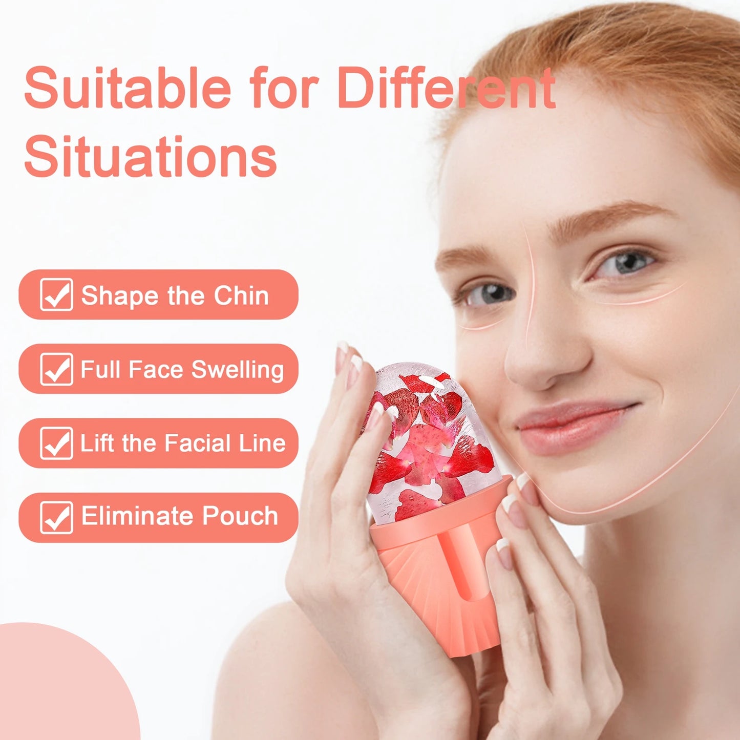 Silicone Ice Cube Trays Beauty Lifting Face Massager Contouring Eye